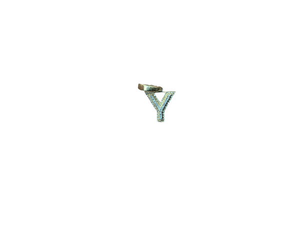 Jordan Jewelers Natural Initial Charm 10 Kt Gold Diamonds 0.13 Ctw
