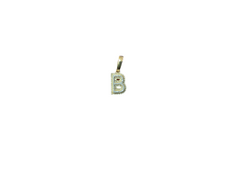 Jordan Jewelers Natural Initial Charm 10 Kt Gold Diamonds 0.10 Ctw