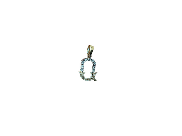 Jordan Jewelers Natural Initial Charm 10 Kt Gold Diamonds 0.19 Ctw