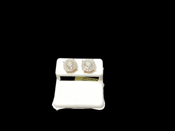 Jordan Jewelers 10 kt Gold Earrings Natural Diamonds 0.5 Ctw
