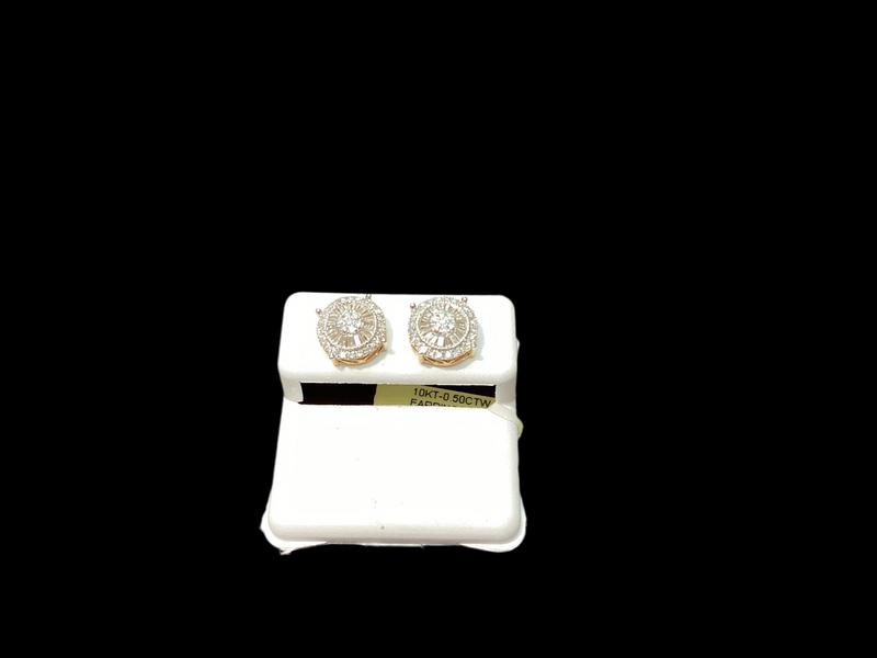 Jordan Jewelers 10 kt Gold Earrings Natural Diamonds 0.5 Ctw