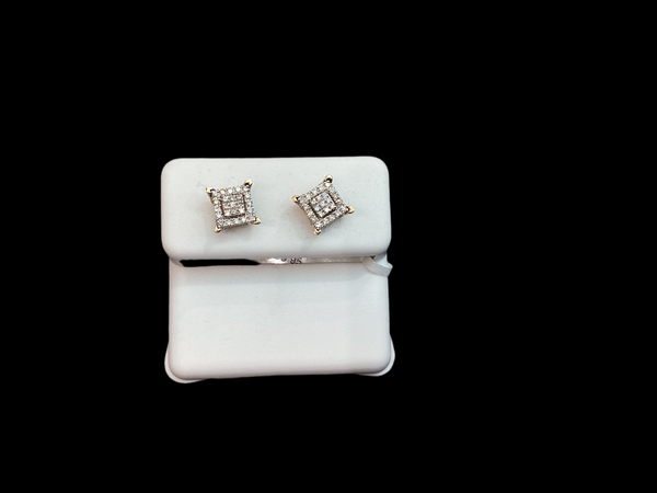 Jordan Jewelers 10 kt Gold Earrings Natural Diamonds 0.21 Ctw