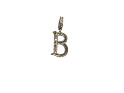 Jordan Jewelers Natural Initials Charm 10 Kt Gold Diamonds 1.00 Ctw