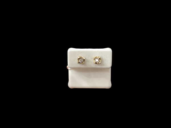 Jordan Jewelers 10 kt Gold Earrings Natural Diamonds 0.17 Ctw