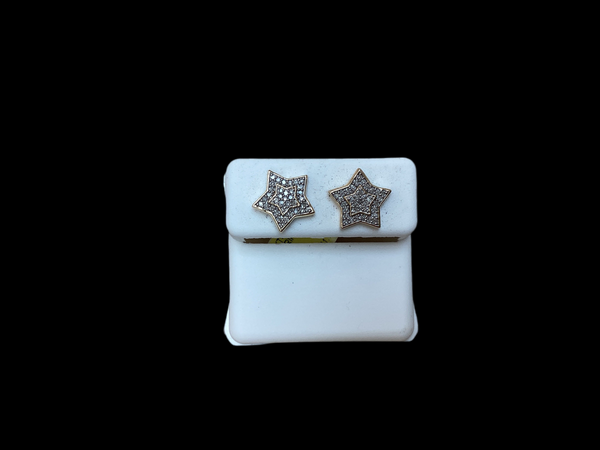 Jordan Jewelers 10 kt Gold Earrings Natural Diamonds 0.20 Ctw