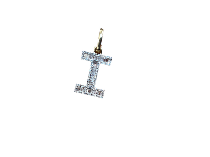 Jordan Jewelers Natural Initial Charm 10 Kt Gold Diamonds 0.45 Ctw