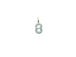 Jordan Jewelers Natural Number Charm 10 Kt Gold Diamonds 0.45 Ctw