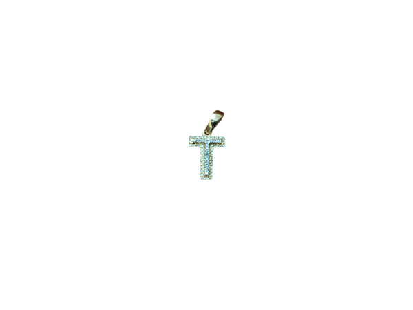 Jordan Jewelers Natural Initial Charm 10 Kt Gold Diamonds 0.11 Ctw