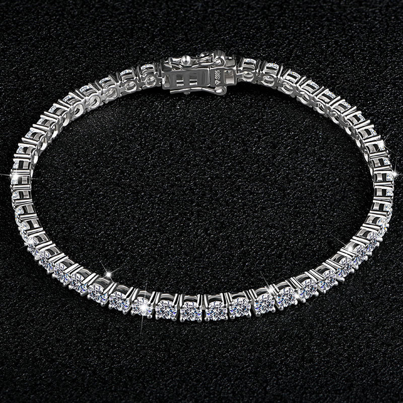 S925 Silver Mosan Diamond Bracelet Female