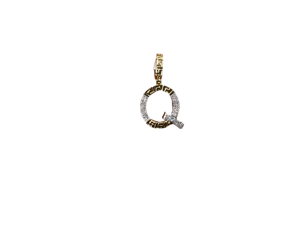 Jordan Jewelers Natural Initials Charm 10 Kt Gold Diamonds 0.15 Ctw