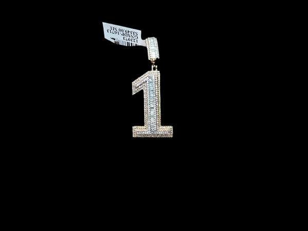 Jordan Jewelers Natural Initials Charm 10 Kt Gold Diamonds 1.05  Ctw