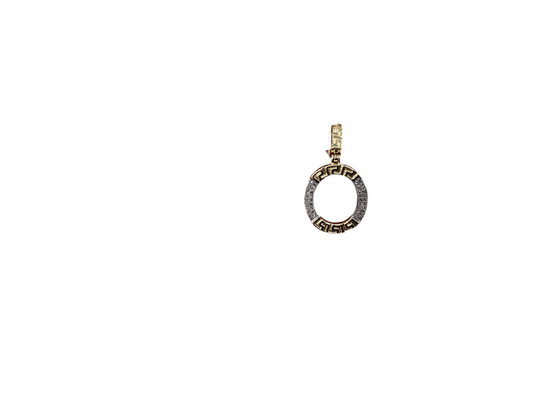Jordan Jewelers Natural Initials Charm 10 Kt Gold Diamonds 0.12 Ctw