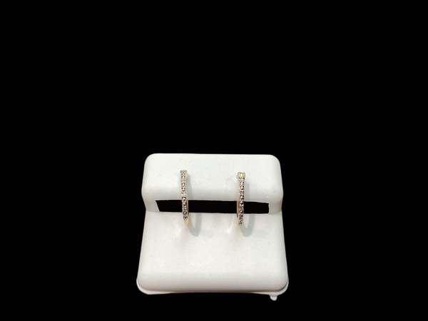 Jordan Jewelers 10 kt Gold Earrings Natural Diamonds 0.05 Ctw
