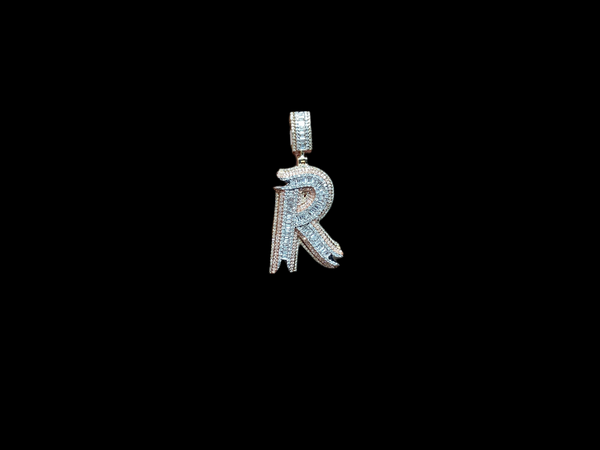 Jordan Jewelers Natural Initials Charm 10 Kt Gold Diamonds 1.20  Ctw