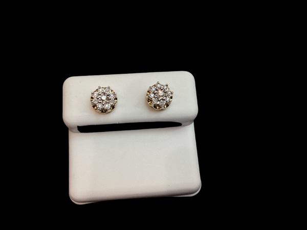 Jordan Jewelers 10 kt Gold Earrings Natural Diamonds 0.10 Ctw