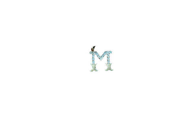 Jordan Jewelers Natural Initial Charm 10 Kt Gold Diamonds 0.19 Ctw