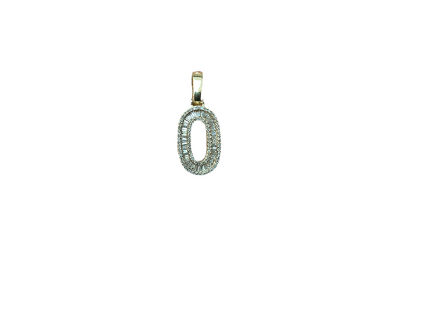 Jordan Jewelers Natural Number Charm 10 Kt Gold Diamonds 0.68 Ctw