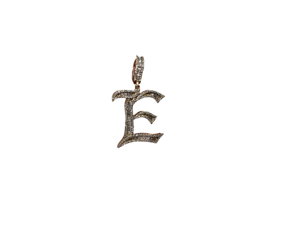 Jordan Jewelers Natural Initials Charm 10 Kt Gold Diamonds 1.00 Ctw