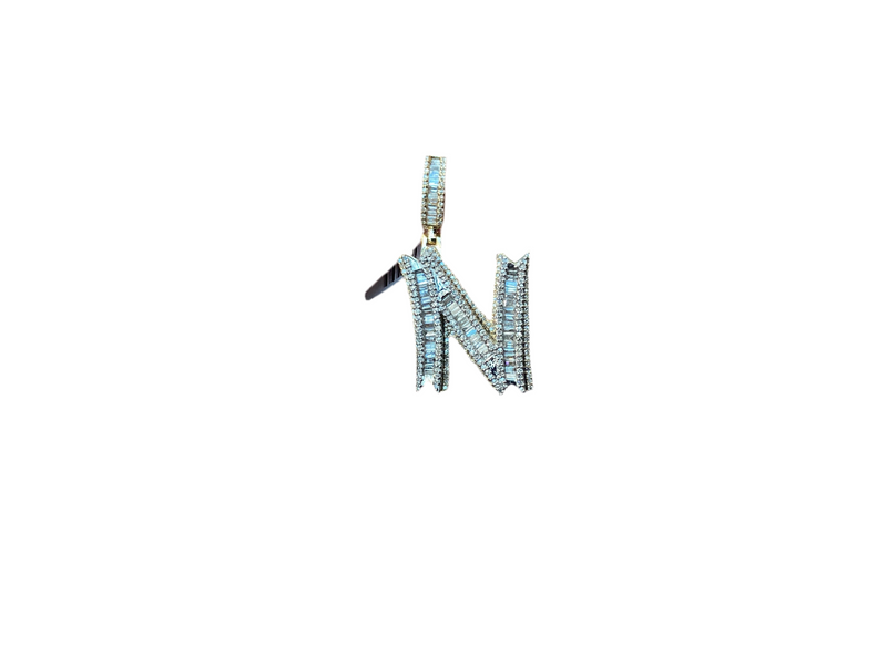 Jordan Jewelers Natural Initial Charm 10 Kt Gold Diamonds 0.75 Ctw