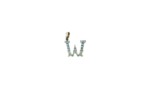 Jordan Jewelers Natural Initial Charm 10 Kt Gold Diamonds 0.11 Ctw