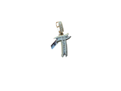 Jordan Jewelers Natural Initial Charm 10 Kt Gold Diamonds 0.48 Ctw