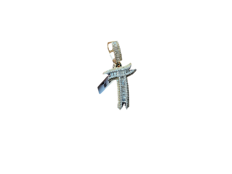 Jordan Jewelers Natural Initial Charm 10 Kt Gold Diamonds 0.48 Ctw