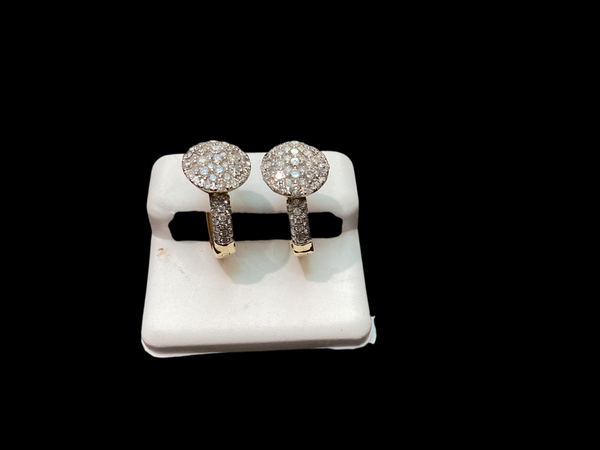 Jordan Jewelers 10 kt Gold Earrings Natural Diamonds 2.10 Ctw