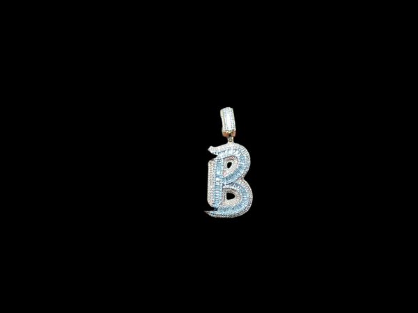 Jordan Jewelers Natural Initials Charm 10 Kt Gold Diamonds 1.35 Ctw