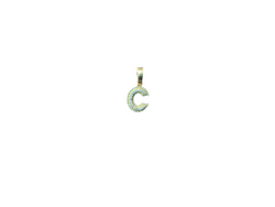 Jordan Jewelers Natural Initial Charm 10 Kt Gold Diamonds 0.10 Ctw