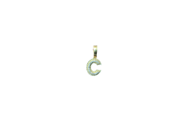 Jordan Jewelers Natural Initial Charm 10 Kt Gold Diamonds 0.10 Ctw