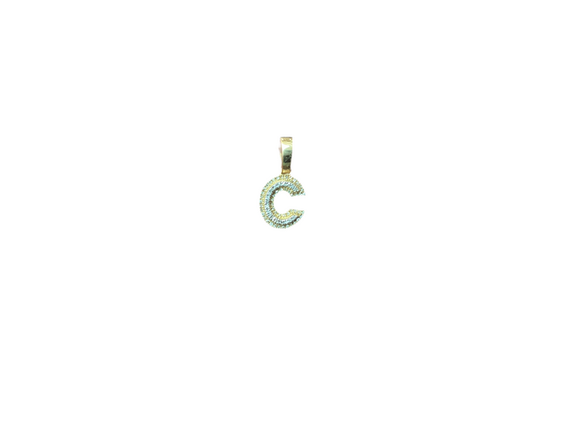Jordan Jewelers Natural Initial Charm 10 Kt Gold Diamonds 0.10 Ctw