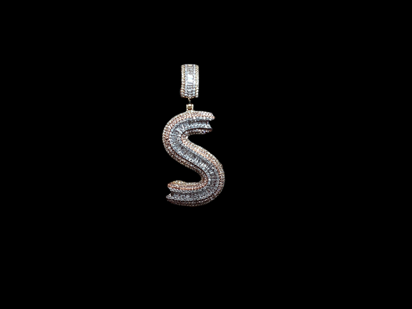 Jordan Jewelers Natural Initials Charm 10 Kt Gold Diamonds 1.15 Ctw