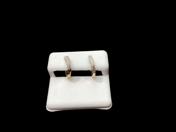 Jordan Jewelers 10 kt Gold Earrings Natural Diamonds 0.12 Ctw