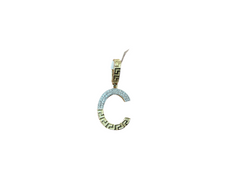 Jordan Jewelers Natural Initials Charm 10 Kt Gold Diamonds 0.12 Ctw