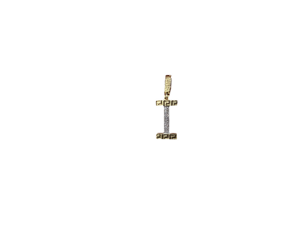 Jordan Jewelers Natural Initials Charm 10 Kt Gold Diamonds 0.07 Ctw
