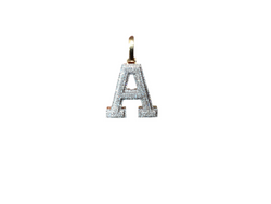 Jordan Jewelers Natural Initials Charm 10 Kt Gold Diamonds 0.45 Ctw