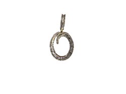 Jordan Jewelers Natural Initials Charm 10 Kt Gold Diamonds 1.00 Ctw