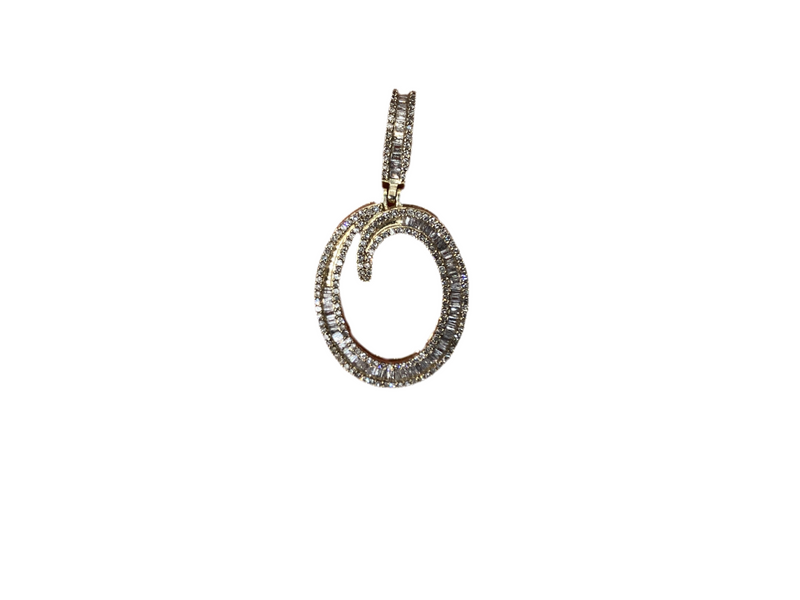 Jordan Jewelers Natural Initials Charm 10 Kt Gold Diamonds 1.00 Ctw