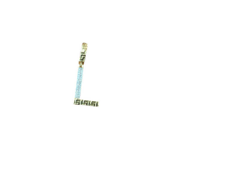 Jordan Jewelers Natural Initials Charm 10 Kt Gold Diamonds 0.08 Ctw