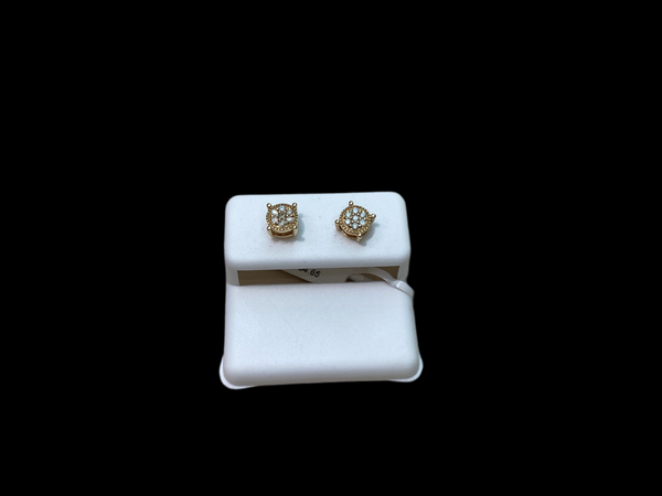 Jordan Jewelers 10 kt Gold Earrings Natural Diamonds 0.15 Ctw