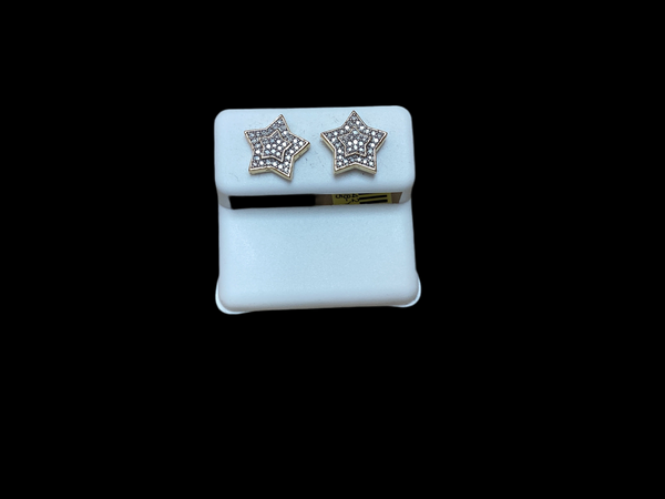 Jordan Jewelers 10 kt Gold Earrings Natural Diamonds 0.20 Ctw