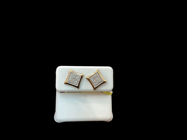 Jordan Jewelers 10 kt Gold Earrings Natural Diamonds 0.15 Ctw