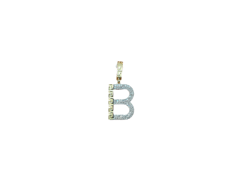 Jordan Jewelers Natural Initials Charm 10 Kt Gold Diamonds 0.20 Ctw