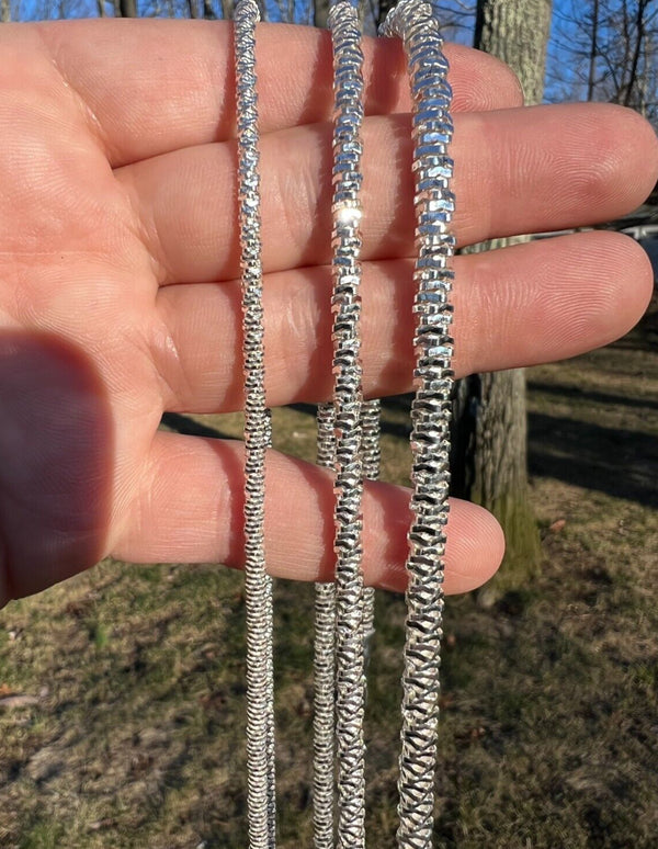 Jordan Jewelers 925 Silver Italy Sparkle Ice Rope 3mm 18" $360