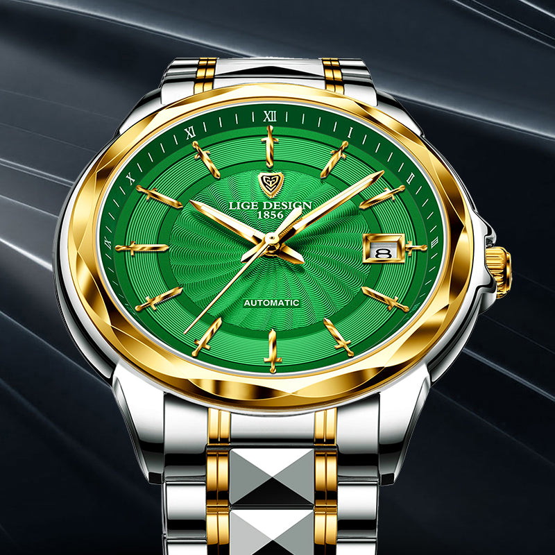 Lige New Tungsten Steel Watch Classic Business High-end Mechanical Watch