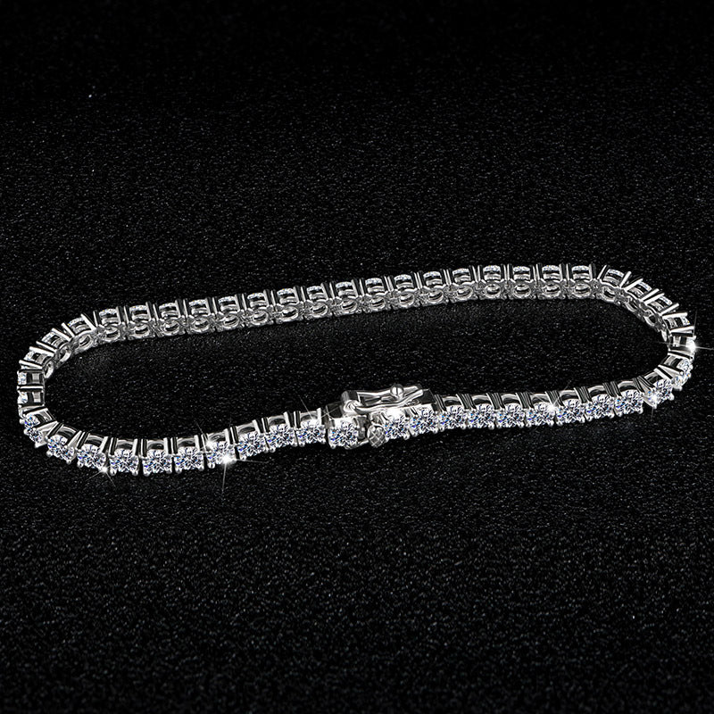 S925 Silver Mosan Diamond Bracelet Female