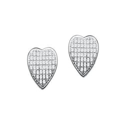 10KT-0.05CTW MPAVE EARRINGS