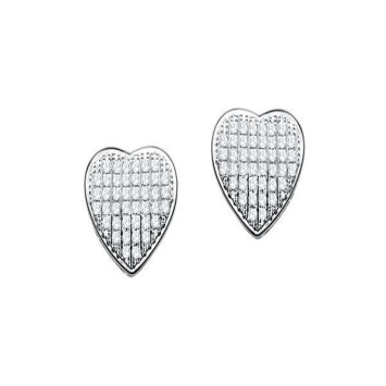 10KT-0.10CTW MPAVE EARRINGS