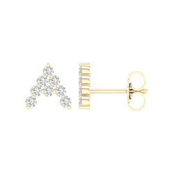 10KT-0.25CTW INITIAL EARRINGS