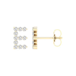 10KT-0.25CTW INITIAL EARRINGS